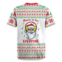 Funny Santa Music Is For Everyone Christmas Rugby Jersey Xmas Holiday Patterns - Wonder Print Shop