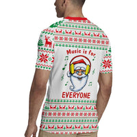 Funny Santa Music Is For Everyone Christmas Rugby Jersey Xmas Holiday Patterns - Wonder Print Shop