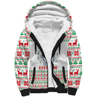 Funny Santa Music Is For Everyone Christmas Sherpa Hoodie Xmas Holiday Patterns - Wonder Print Shop