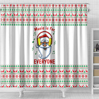 Funny Santa Music Is For Everyone Christmas Shower Curtain Xmas Holiday Patterns - Wonder Print Shop