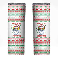 Funny Santa Music Is For Everyone Christmas Skinny Tumbler Xmas Holiday Patterns - Wonder Print Shop