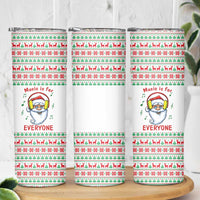 Funny Santa Music Is For Everyone Christmas Skinny Tumbler Xmas Holiday Patterns - Wonder Print Shop