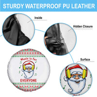 Funny Santa Music Is For Everyone Christmas Spare Tire Cover Xmas Holiday Patterns - Wonder Print Shop