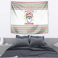 Funny Santa Music Is For Everyone Christmas Tapestry Xmas Holiday Patterns - Wonder Print Shop