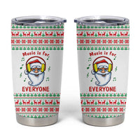 Funny Santa Music Is For Everyone Christmas Tumbler Cup Xmas Holiday Patterns - Wonder Print Shop