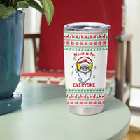 Funny Santa Music Is For Everyone Christmas Tumbler Cup Xmas Holiday Patterns - Wonder Print Shop