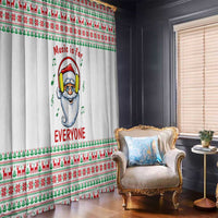 Funny Santa Music Is For Everyone Christmas Window Curtain Xmas Holiday Patterns - Wonder Print Shop