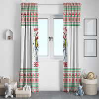 Funny Santa Music Is For Everyone Christmas Window Curtain Xmas Holiday Patterns - Wonder Print Shop