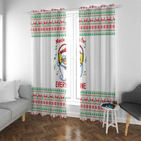 Funny Santa Music Is For Everyone Christmas Window Curtain Xmas Holiday Patterns - Wonder Print Shop