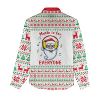 Funny Santa Music Is For Everyone Christmas Women Casual Shirt Xmas Holiday Patterns - Wonder Print Shop