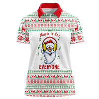 Funny Santa Music Is For Everyone Christmas Women Polo Shirt Xmas Holiday Patterns - Wonder Print Shop