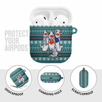 Funny Shark Christmas AirPods Case Xmas Holiday Patterns - Wonder Print Shop