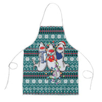 Funny Shark Christmas Apron Xmas Holiday Patterns - Wonder Print Shop