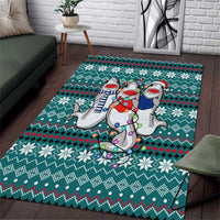 Funny Shark Christmas Area Rug Xmas Holiday Patterns - Wonder Print Shop