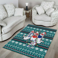 Funny Shark Christmas Area Rug Xmas Holiday Patterns - Wonder Print Shop