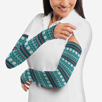 Funny Shark Christmas Arm Sleeves Xmas Holiday Patterns - Wonder Print Shop