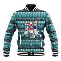 Funny Shark Christmas Baseball Jacket Xmas Holiday Patterns - Wonder Print Shop