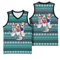 Funny Shark Christmas Basketball Jersey Xmas Holiday Patterns - Wonder Print Shop