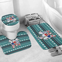 Funny Shark Christmas Bathroom Set Xmas Holiday Patterns - Wonder Print Shop