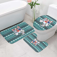 Funny Shark Christmas Bathroom Set Xmas Holiday Patterns - Wonder Print Shop