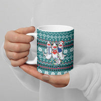 Funny Shark Christmas Ceramic Mug Xmas Holiday Patterns - Wonder Print Shop