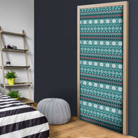 Funny Shark Christmas Door Cover Xmas Holiday Patterns - Wonder Print Shop
