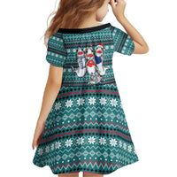 Funny Shark Christmas Family Matching Long Sleeve Bodycon Dress and Hawaiian Shirt Xmas Holiday Patterns - Wonder Print Shop