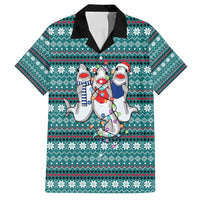 Funny Shark Christmas Family Matching Long Sleeve Bodycon Dress and Hawaiian Shirt Xmas Holiday Patterns - Wonder Print Shop