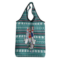 Funny Shark Christmas Grocery Bag Xmas Holiday Patterns - Wonder Print Shop