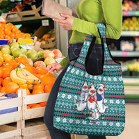 Funny Shark Christmas Grocery Bag Xmas Holiday Patterns - Wonder Print Shop