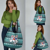 Funny Shark Christmas Grocery Bag Xmas Holiday Patterns - Wonder Print Shop