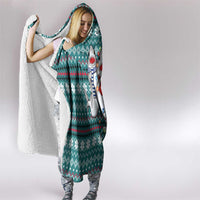 Funny Shark Christmas Hooded Blanket Xmas Holiday Patterns - Wonder Print Shop