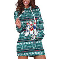 Funny Shark Christmas Hoodie Dress Xmas Holiday Patterns - Wonder Print Shop