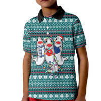 Funny Shark Christmas Kid Polo Shirt Xmas Holiday Patterns - Wonder Print Shop