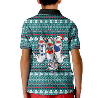 Funny Shark Christmas Kid Polo Shirt Xmas Holiday Patterns - Wonder Print Shop