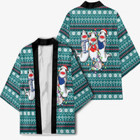 Funny Shark Christmas Kimono Xmas Holiday Patterns - Wonder Print Shop