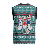 Funny Shark Christmas Knitted V-Neck Vest Xmas Holiday Patterns - Wonder Print Shop