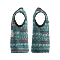 Funny Shark Christmas Knitted V-Neck Vest Xmas Holiday Patterns - Wonder Print Shop