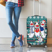 Funny Shark Christmas Luggage Cover Xmas Holiday Patterns - Wonder Print Shop