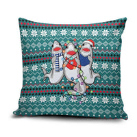 Funny Shark Christmas Pillow Cover Xmas Holiday Patterns - Wonder Print Shop