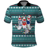 Funny Shark Christmas Polo Shirt Xmas Holiday Patterns - Wonder Print Shop