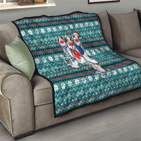 Funny Shark Christmas Quilt Xmas Holiday Patterns - Wonder Print Shop