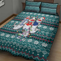 Funny Shark Christmas Quilt Bed Set Xmas Holiday Patterns - Wonder Print Shop