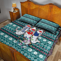 Funny Shark Christmas Quilt Bed Set Xmas Holiday Patterns - Wonder Print Shop