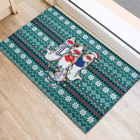 Funny Shark Christmas Rubber Doormat Xmas Holiday Patterns - Wonder Print Shop