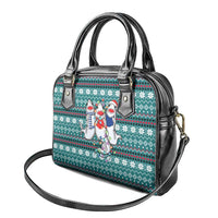 Funny Shark Christmas Shoulder Handbag Xmas Holiday Patterns - Wonder Print Shop