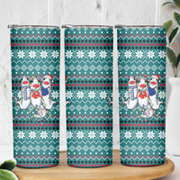 Funny Shark Christmas Skinny Tumbler Xmas Holiday Patterns - Wonder Print Shop