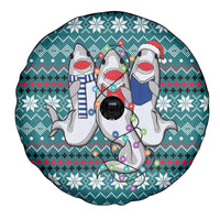 Funny Shark Christmas Spare Tire Cover Xmas Holiday Patterns - Wonder Print Shop