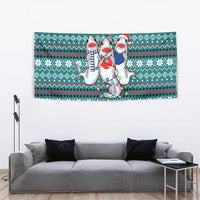 Funny Shark Christmas Tapestry Xmas Holiday Patterns - Wonder Print Shop