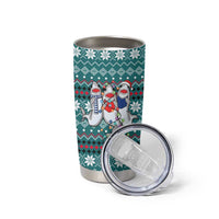 Funny Shark Christmas Tumbler Cup Xmas Holiday Patterns - Wonder Print Shop